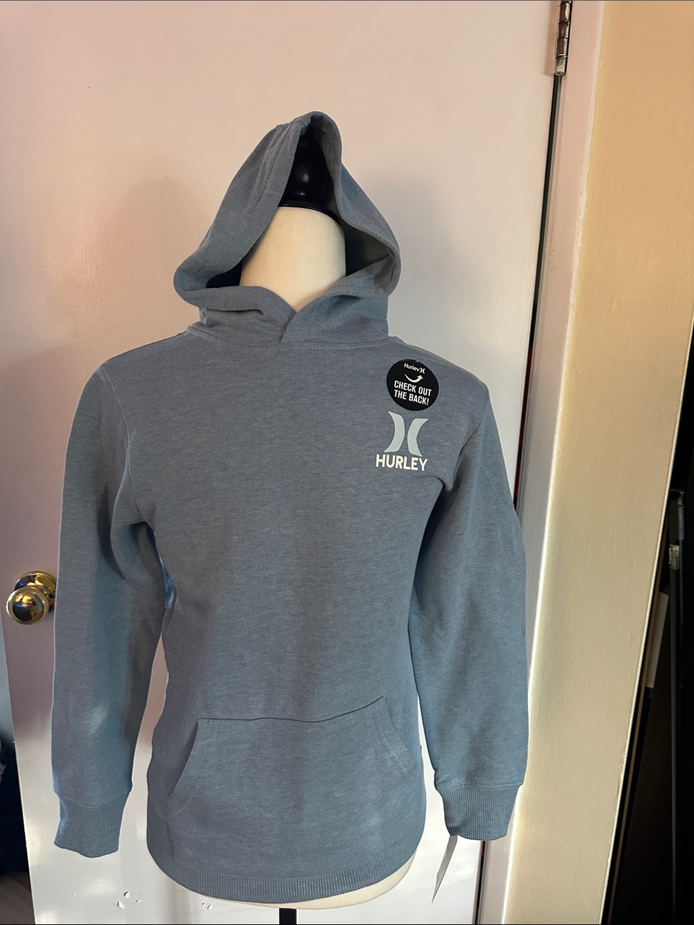 Hurley Men's Zip-Up Hoodie in Gray Blue